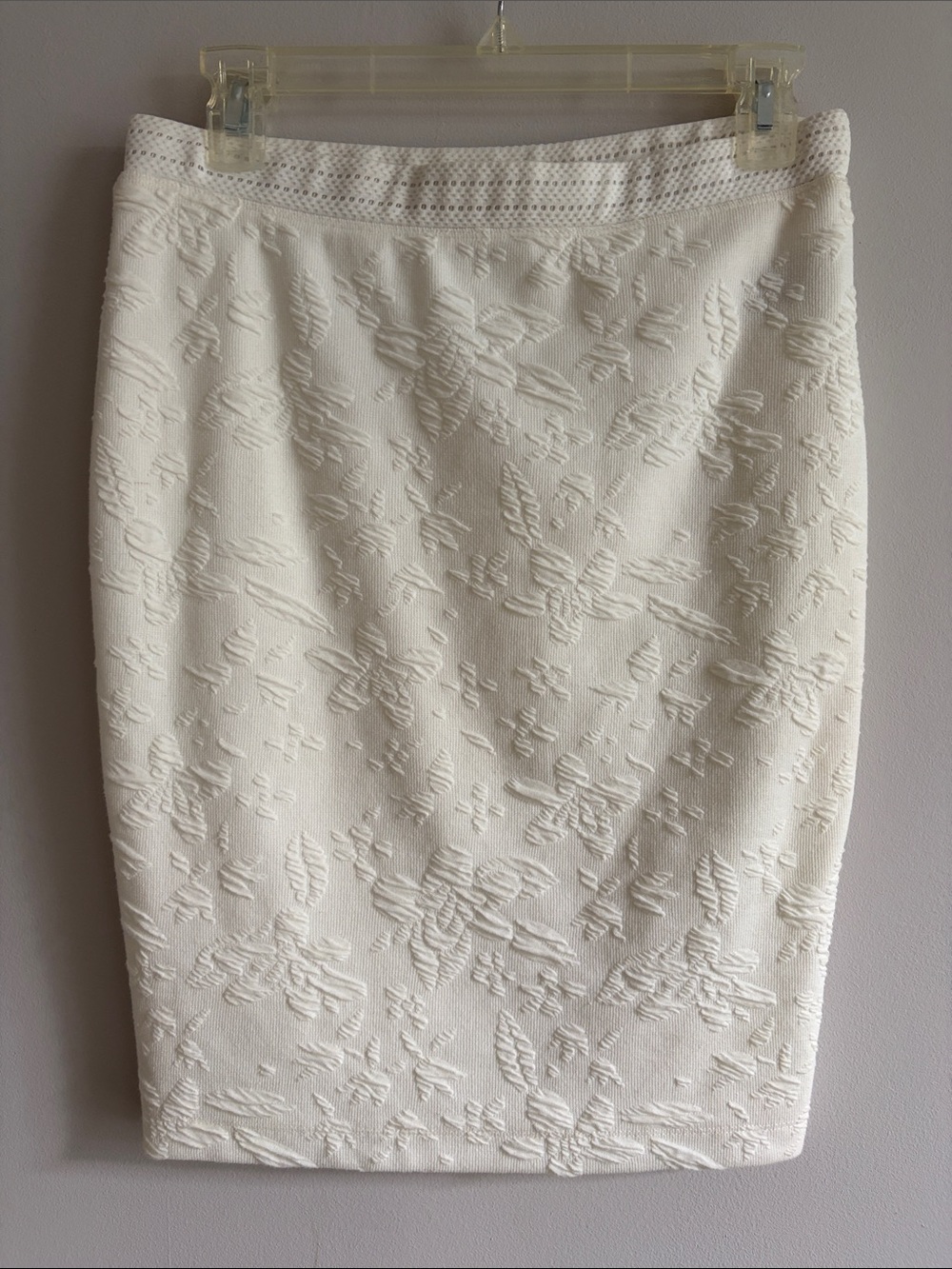 Sanctuary White Textured Jacquard Pencil Skirt